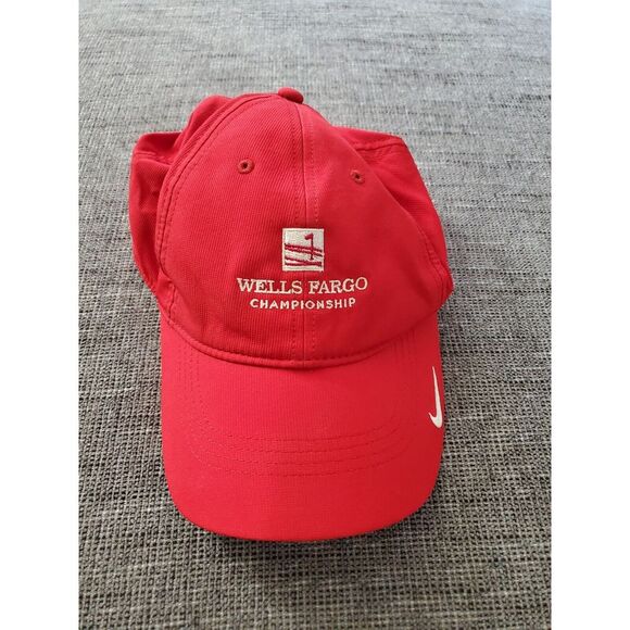 Wells Fargo Championship Men's‎ Red Nike Golf Hat Adjustable - Picture 1 of 8
